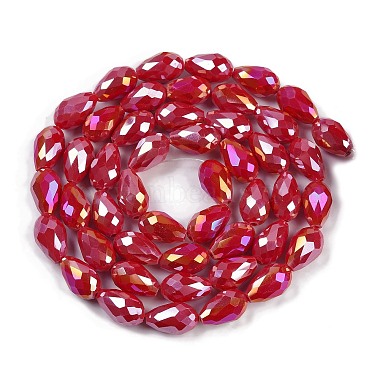 Opaque Solid Color Electroplate Glass Beads Strands(EGLA-N013-P10mm-B07)-2