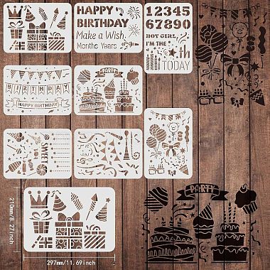 PET Hollow Out Drawing Painting Stencils Sets(DIY-WH0172-363)-2