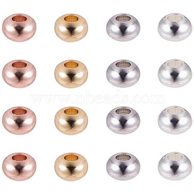 Mixed Color Rondelle Brass Spacer Beads