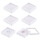 Square Plastic Loose Diamond Storage Boxes(CON-WH0095-50A)-1