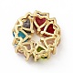 Rack Plating Brass Micro Pave Colorful Cubic Zirconia Slide Charms(ZIRC-F129-52G)-2