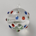 Round Glass Ceiling Fan Pull Chain Decoration, Colorful, 37x30~31mm(GLAA-WH0039-40A)