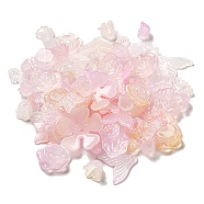 Imitation Jelly Acrylic Beads, Mixed Shapes, Misty Rose, 7.5~27x7.5~29.5x2.5~7.5mm, Hole: 1.5~2mm(OACR-H039-02A)