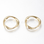 Alloy Linking Rings, Twisted Ring, Golden, 20.5~21x3mm, Inner Diameter: 15~15.5mm(X-PALLOY-M183-09G-RS)