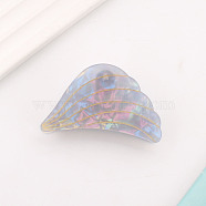 Wing Shape PVC Claw Hair Clips, Hair Accessories for Women & Girls, Light Steel Blue, 63x39x32mm(PW-WG80264-06)