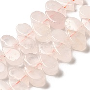 Natural Rose Quartz Beads Strands, Teardrop, Top Drilled, 9~10x5~5.5x3.5~4mm, Hole: 0.7mm, about 40~48pcs/strand, 7.09~7.28''(18~18.5cm).(G-B064-B30)