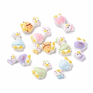 Opaque Resin Cabochons, Duck, Mixed Color, 24.5~26x16~17x6~7mm(CRES-A050-08)