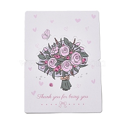 Paper Invitations Greeting Card, Flower, 136x98x0.3mm(AJEW-R099-01D)