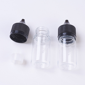 PET Squeeze Smoke Oil Bottle, Dropper Empty Bottle, Clear, 3x8.7cm, Capacity: 30ml(1.01 fl. oz)