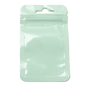 Rectangle Plastic Yin-Yang Zip Lock Bags, Resealable Packaging Bags, Self Seal Bag, Aquamarine, 10x6x0.02cm, Unilateral Thickness: 2.5 Mil(0.065mm)