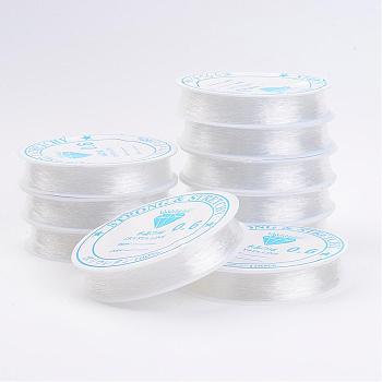 Clear Elastic Crystal Thread, Stretchy String Bead Cord, for Beaded Jewelry Making, 0.6mm, about 11.48 yards(10.5m)/roll
