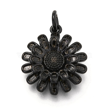 Black Flower Brass Pendants