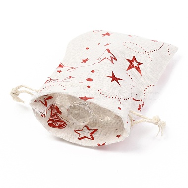 Christmas Theme Cotton Fabric Cloth Bag(ABAG-H104-B09)-4