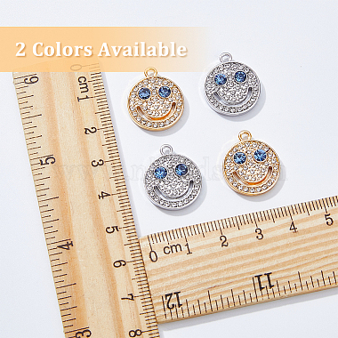 DICOSMETIC 32Pcs 2 Colors Alloy Rhinestone Pendants(FIND-DC0003-73)-3