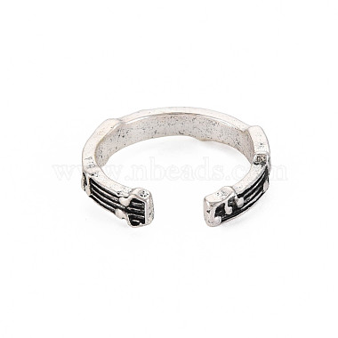 Musical Note Open Cuff Ring(RJEW-S038-209)-2