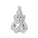 Brass Micro Pave Cubic Zirconia Pendants(KK-M240-04F)-2