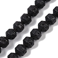 Natural Lava Rock Beads Strands, Bicone Barrel Drum, 8~8.5x8~8.5mm, Hole: 1.4mm, about 46pcs/strand, 15.16''(38.5cm)(G-A234-D02-01)