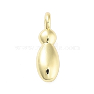 Rack Plating Brass Pendants, Cadmium Free & Lead Free, Long-Lasting Plated, Real 18K Gold Plated, Letter, Letter I, 17x5.5x4.5mm, hole: 2.5mm(KK-C050-01G-I)