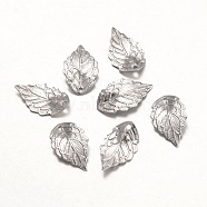 316 Surgical Stainless Steel Pendants, Leaf, Stainless Steel Color, 17.5x10x0.5mm, Hole: 1mm(STAS-K096-09P)