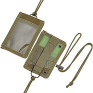 Oxford Cloth Tactical ID Card Holder, Name Key Card Tag Holder, with Nylon, Iron and Plastic Accessories, Olive Drab, 130x92x11mm(FIND-WH0105-56B)