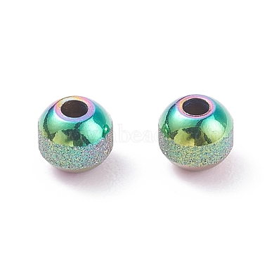Rainbow Color Ion Plating(IP) Textured 304 Stainless Steel Beads(STAS-P306-01D-MC)-3
