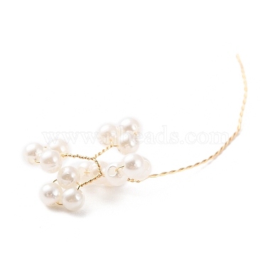pendentif en perles d'imitation abs(GLAA-K060-03G)-4