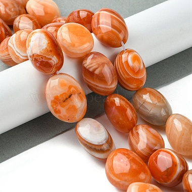 Natural Red Botswana Agate Beads Strands(G-G117-A05-06)-2