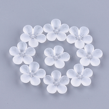 22mm Clear Flower Acrylic Beads