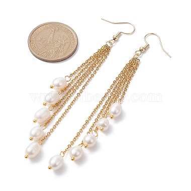 Natural Pearl Beads Dangle Earrings(EJEW-JE05413-01)-2