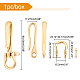 Elite U-Shaped Brass Key Hook Shanckle Clasps(KK-PH0004-97B)-4