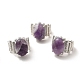 Natural Amethyst Oval Open Cuff Ring(RJEW-P082-03P-07)-1