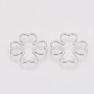 201 Stainless Steel Linking Ring, Flower, Stainless Steel Color, 19.5x19.5x0.8mm(STAS-S079-18A)