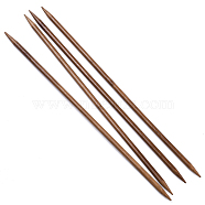 Bamboo Double Pointed Knitting Needles(DPNS), Peru, 250x5.5mm, 4pcs/bag(TOOL-R047-5.5mm-03)