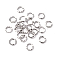 304 Stainless Steel Jump Rings, Open Jump Rings, Round, Stainless Steel Color, 10x1.5mm, Inner Diameter: 7.3mm(STAS-C040-01J-P)