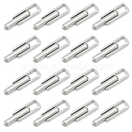 DICOSMETIC 16Pcs 304 Stainless Steel Cuffinks, Stainless Steel Color, 23x6x4mm(STAS-DC0006-31)