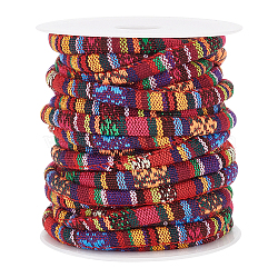 10M Ethnic Style Nylon Braided String, with Spool, Dark Red, 7mm, about 10.94 Yards(10m)/Roll(NWIR-BC0001-02A)