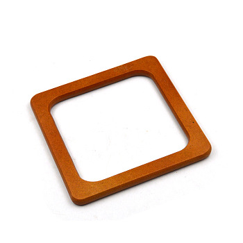 Wood Bag Handle, Square-shaped, Bag Replacement Accessories, Chocolate, 14x14cm