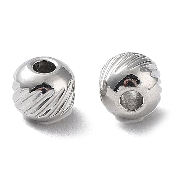 303 Stainless Steel Beads, Rondelle, Stainless Steel Color, 5x4.5mm, Hole: 1.8mm