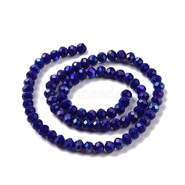 Electroplate Opaque Solid Color Glass Beads Strands(X1-EGLA-A034-P8mm-L12)-2