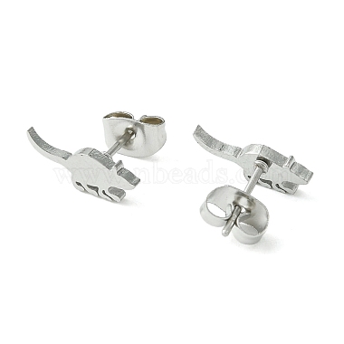 Cute Little Animal Theme 304 Stainless Steel Stud Earrings(EJEW-B041-03I-P)-2