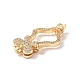 Brass Micro Pave Clear Cubic Zirconia Lobster Claw Clasps(KK-I702-39G)-3