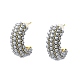 Gainsboro Plastic Pearl Beaded Stud Earrings(EJEW-L270-012B-G-1)-1