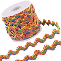 10 Yards Polyester Wave Ribbon, Garment Accessories, Sandy Brown, 5/8 inch(15mm)(OCOR-GF0003-14B)