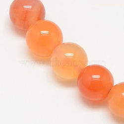 Natural Carnelian Beads Strands, Round, Grade A, 6mm, Hole: 1mm, about 62pcs/strand, 14.5 inch(G-N0006-6mm-17)