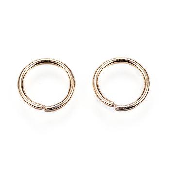 304 Stainless Steel Jump Rings, Open Jump Rings, Golden, 10x1.2mm, Inner Diameter: 7.6mm