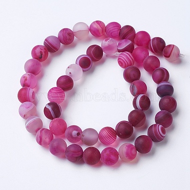 Natural Grade A Striped Agate/Banded Agate Beads Strands(G-E478-01-6mm)-2