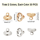 PandaHall Elite 60Pcs 2 Colors Brass Bead Cap Pendant Bails(KK-PH0003-50)-4