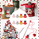 nbeads 8piezas 4 colores campana navideña artesanal de fieltro de lana(DIY-NB0008-88)-6