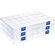 3Pcs Rectangle PP Plastic Bead Storage Container(CON-BC0002-23)-1