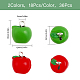 36Pcs 2 Colors Opaque Apple Resin Charms(RESI-CA0001-54)-2